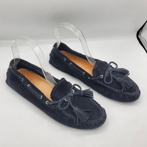 COACH NADIA SUEDE TASSEL DRIVING MOCCASINS LOAFERS - Picture 2 of 8